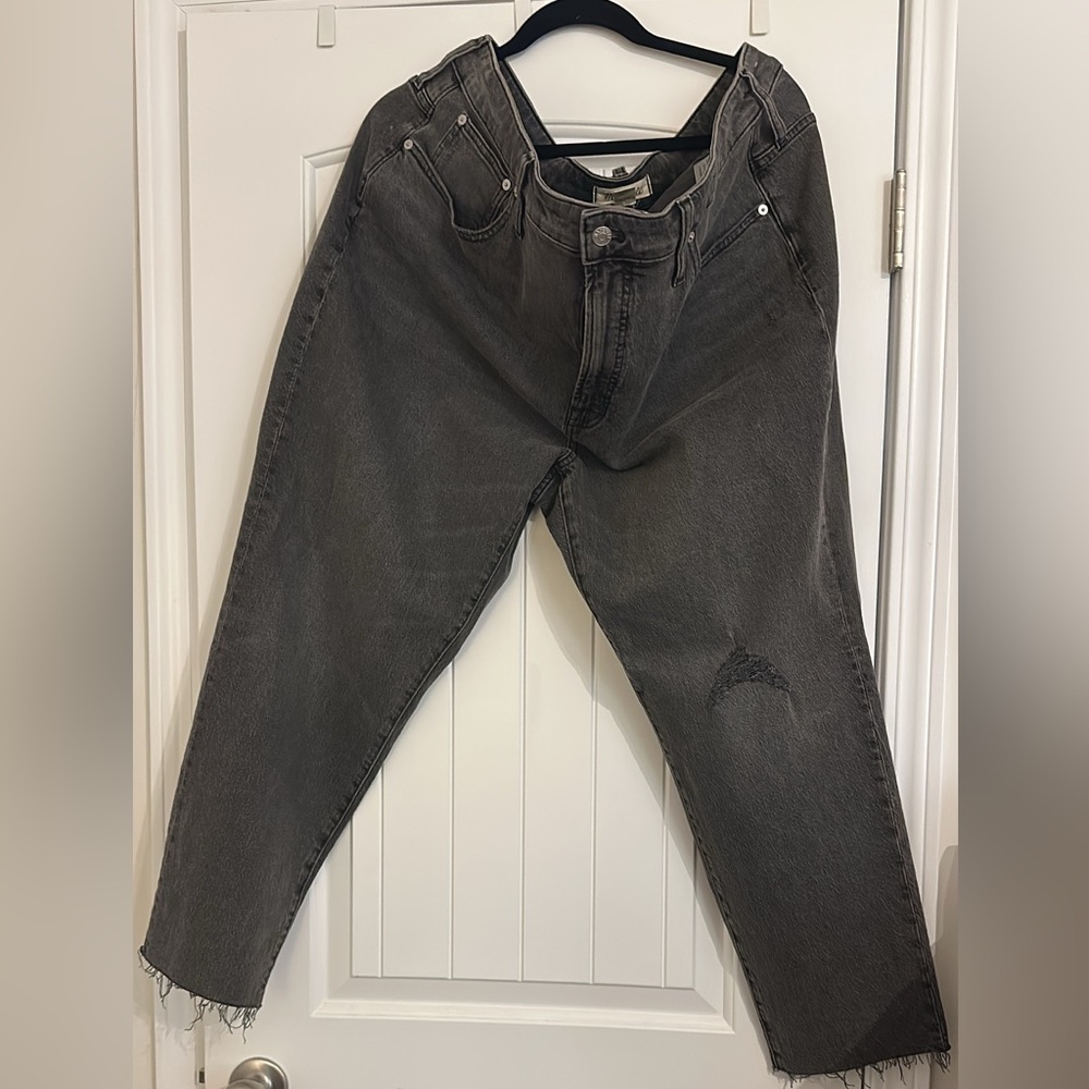 Madewell Charcoal Distressed Jeans